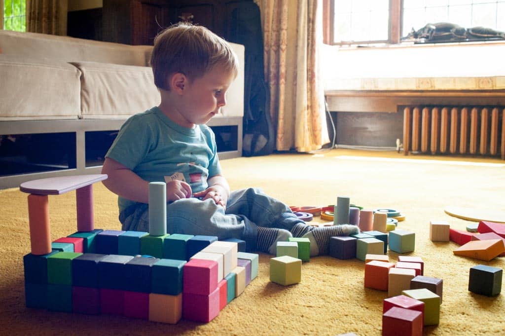 A child playing alone