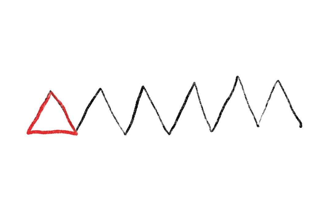 Zig-zags are just continuous triangles without the base