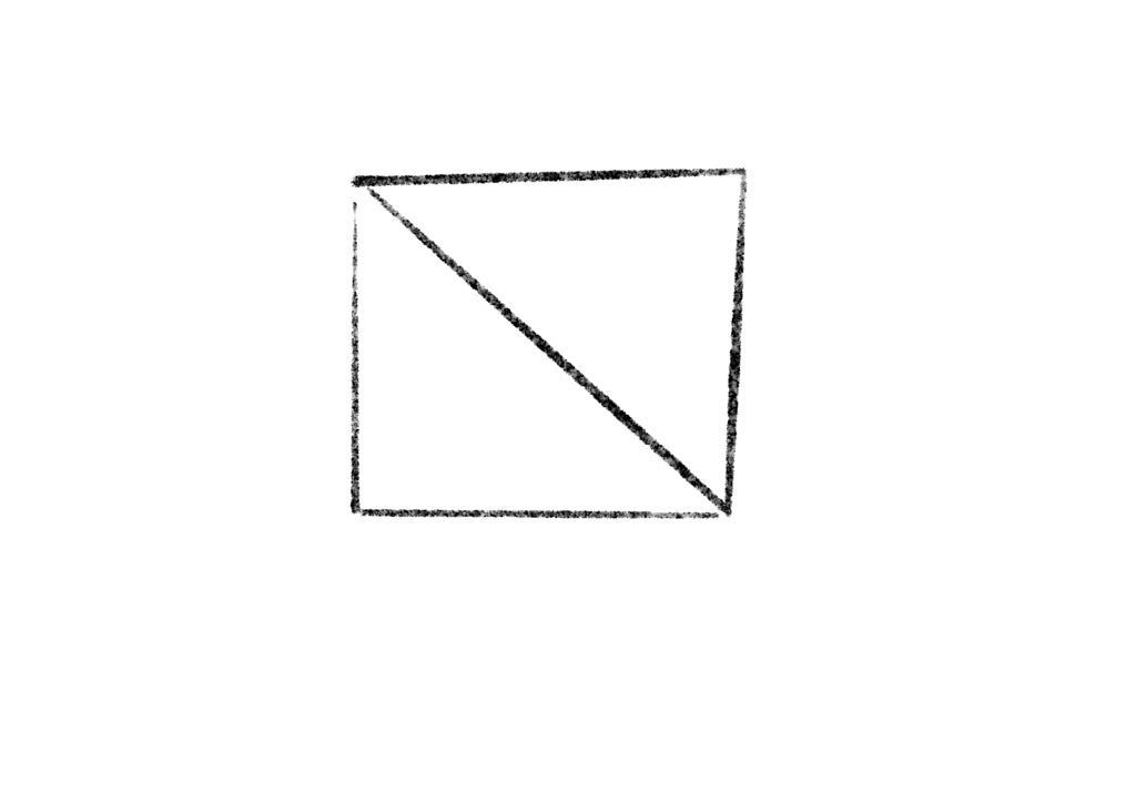 Graphic schemas: a square divided into two triangles