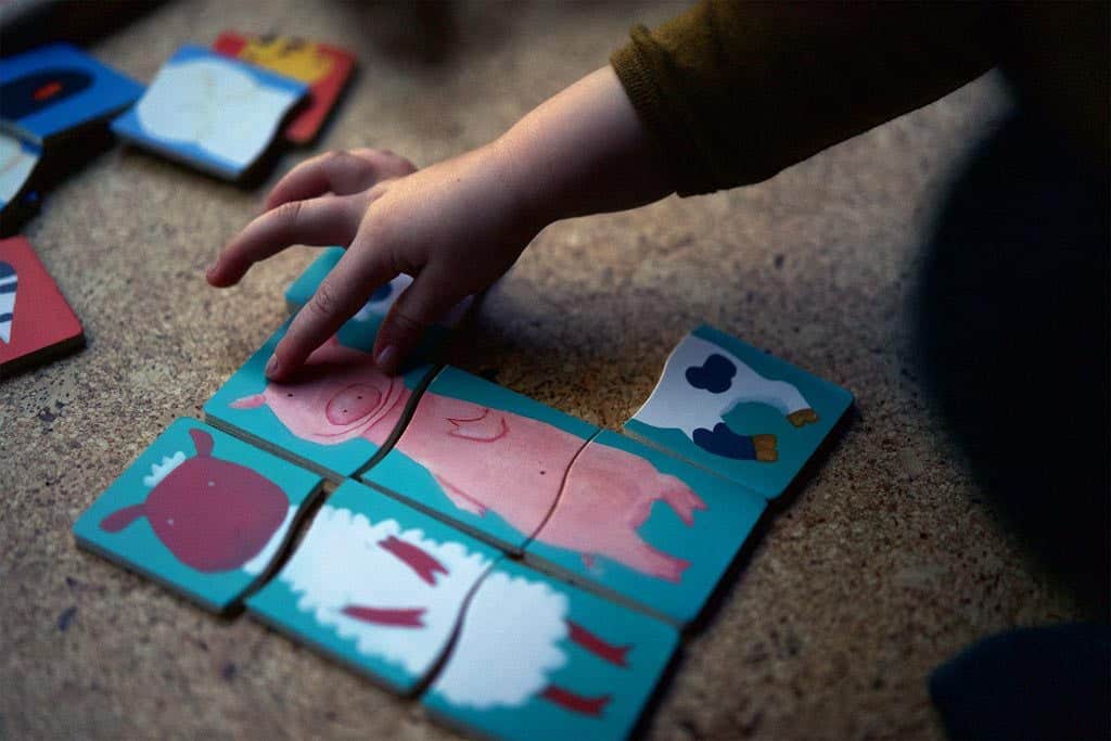 Simple puzzles without connectors are perfect for toddlers