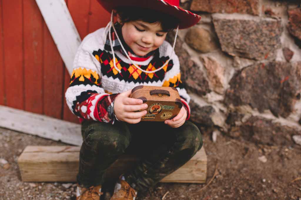 Boy dressed up as a cowboy