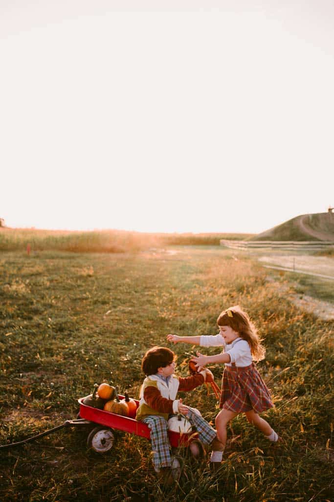 Two children having a conversation