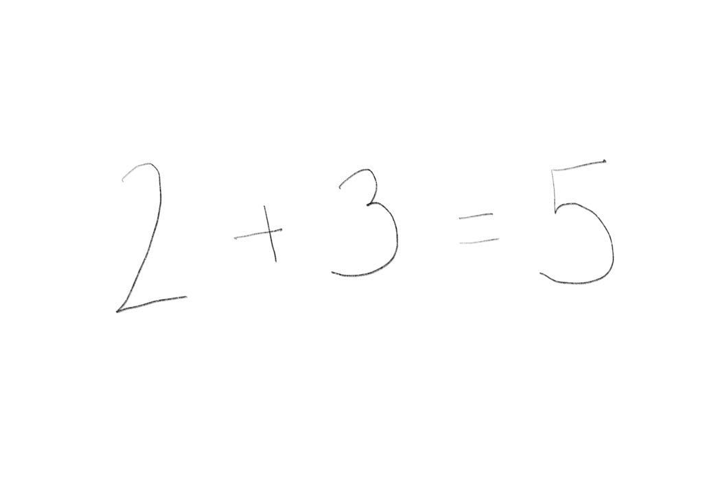 Using numerals to represent a sum