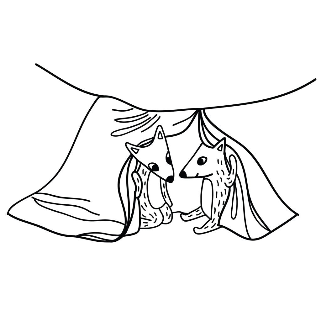 A den made from playsilks